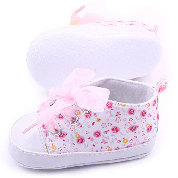 Cotton Floral First Walker Toddler Shoes